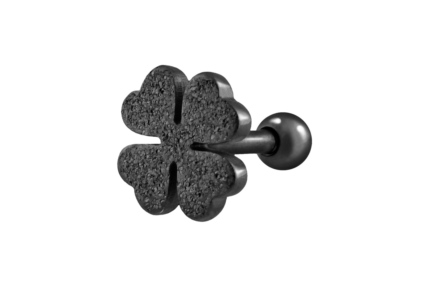 Chirurgenstahl Ohrpiercing KLEEBLATT + DIAMANTOPTIK ++SALE++